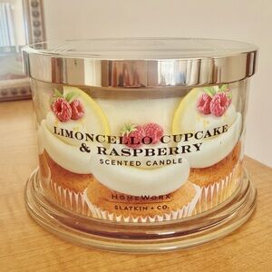 HomeWorx 4 wick Limoncello Cupcake & Raspberry Scented Candle